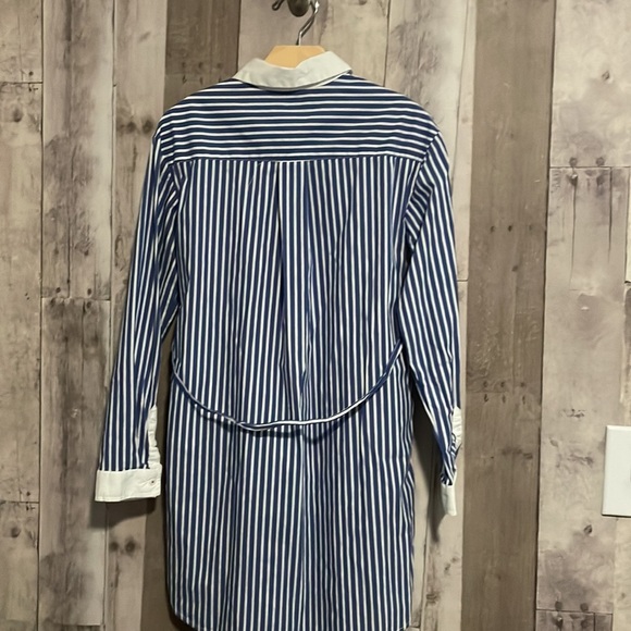 Tommy Hilfiger blue striped belted Shirt Dress with patches size 12 - Picture 5 of 5